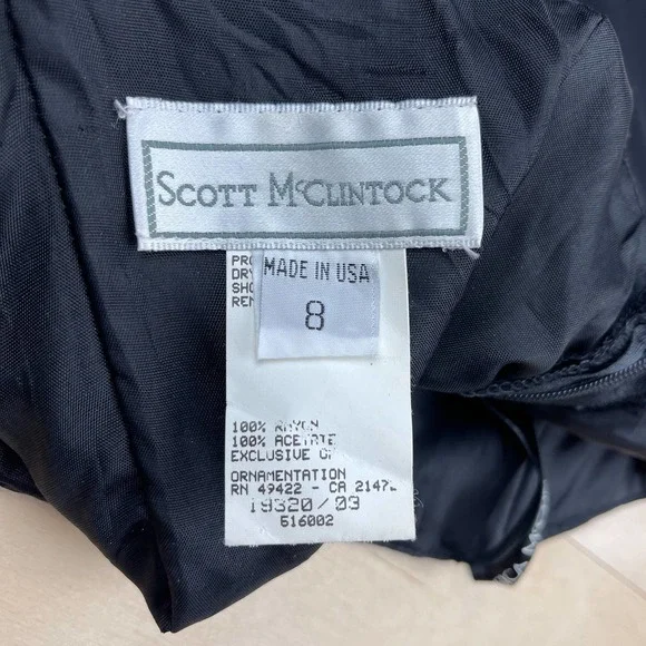 Vintage 1990s Black Halter Mini Skater Dress - Picture 6 of 8